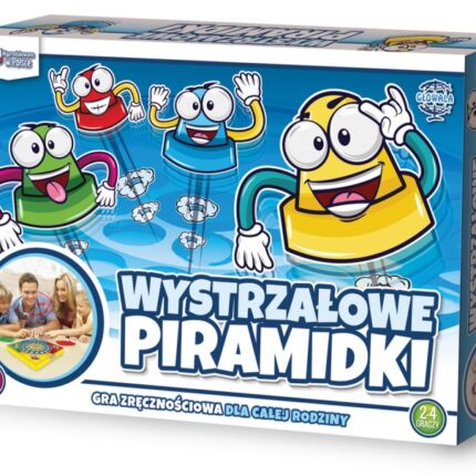Gra zręcznościowa GŁOWALA, wystrzałowe piramidki, 235x245x60mm