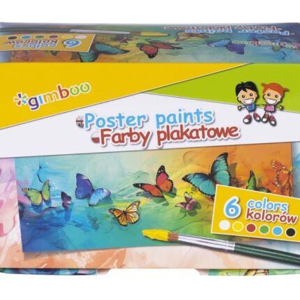 Farby plakatowe GIMBOO, 6x20ml, mix kolorów