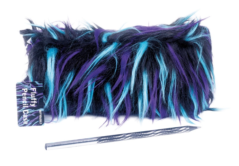 378040-69596-piornik_saszetka_memoris_fluffy_wlochata_na_s-800w Piórnik-saszetka MEMORIS Fluffy, włochata, na suwak, czarna z kolorowym włosem - obrazek 1