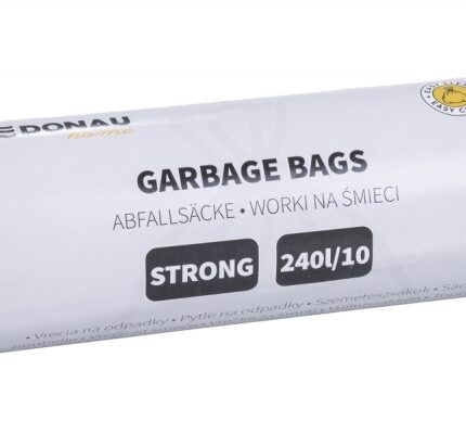 Worki na śmieci DONAU HOME, mocne (LDPE), 240l, 10 szt., czarne