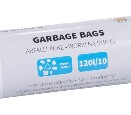 Worki na śmieci DONAU HOME, do segregacji, papier (LDPE), 120l, 10 szt., niebieskie