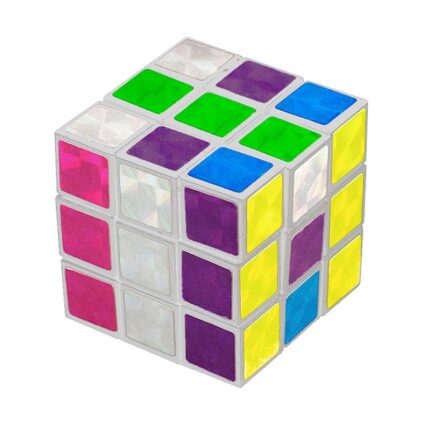 Mini kostka Rubika TRENDHAUS, z brokatem, mix kolorów (opakowanie 36 szt.)