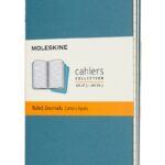 Zestaw 3 zeszytów MOLESKINE Cahier Journals, P, 9x14cm, w linie, 64 strony, brisk blue