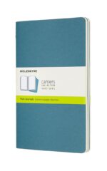 Zestaw 3 zeszytów MOLESKINE Cahier Journals, L, 13x21cm, gładki, 80 stron, brisk blue