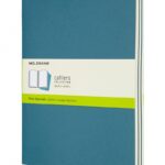 Zestaw 3 zeszytów MOLESKINE Cahier Journals, XL, 19x25cm, gładki, 120 stron, brisk blue