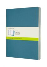 Zestaw 3 zeszytów MOLESKINE Cahier Journals, XL, 19x25cm, gładki, 120 stron, brisk blue