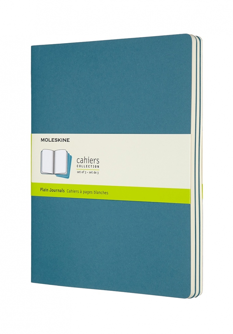 380421-396369-zestaw_3_zeszytow_moleskine_cahier_journals_-800w Zestaw 3 zeszytów MOLESKINE Cahier Journals, XL, 19x25cm, gładki, 120 stron, brisk blue - obrazek 1