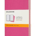 Zestaw 3 zeszytów MOLESKINE Cahier Journals, P, 9x14cm, w linie, 64 strony, kinetic pink