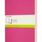 Zestaw 3 zeszytów MOLESKINE Cahier, XL, 19x25cm, gładki, 120 stron, kinetic pink
