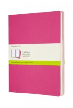 Zestaw 3 zeszytów MOLESKINE Cahier, XL, 19x25cm, gładki, 120 stron, kinetic pink