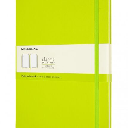 Notes MOLESKINE Classic, XL, 19x25cm, gładki, twarda oprawa, 192 strony, lemon green