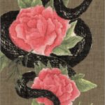 Notes MOLESKINE Snake Roses 2025, L, 13x21cm, w linie, w pudełku