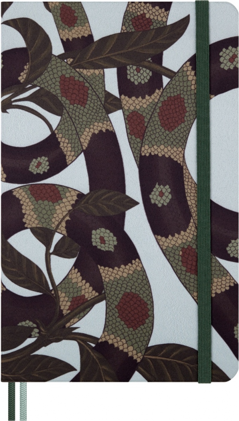 380655-396314-notes_moleskine_snake_leaves_2025_l_13x21cm_-800w Notes MOLESKINE Snake Leaves 2025, L, 13x21cm, w linie - obrazek 1