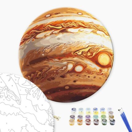 Malowanie po numerach BRUSHME, okrągły, śr. 40 cm, Jowisz, 1 szt.