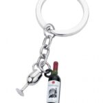 Brelok TROIKA Bordeaux, 2 charmsy, emaliowany metal