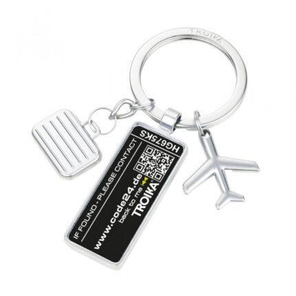 Brelok TROIKA Lost & Found, chromowany metal