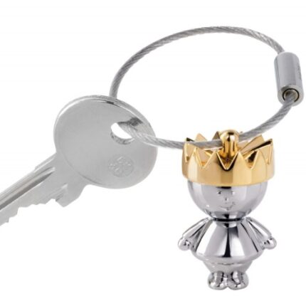 Brelok TROIKA Little King, chromowany metal