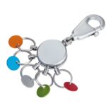 Brelok TROIKA Patent Colour, z karabińczykiem, na 5 kluczy, kolorowe znaczniki, matowy