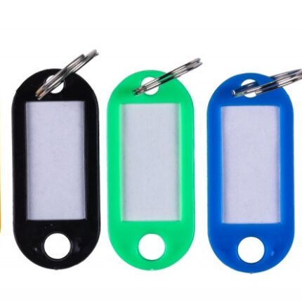 Zawieszki na klucze Q-CONNECT, 50x22mm, 100 szt., mix kolorów