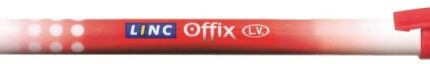 Długopis LINC Offix, śr. kulki 1mm, gr. linii 0,33mm, czerwony (opakowanie 50 szt.)