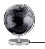 Globus TROIKA Terra Light, śr. 25cm, metalowa podstawa, czarno-srebrny