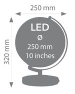 Globus TROIKA Terra Light, śr. 25cm, metalowa podstawa, niebiesko-zielony - obrazek 3