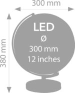 Globus podświetlany TROIKA Stellar Light, śr. 30cm, metalowa podstawa, srebrny - obrazek 3
