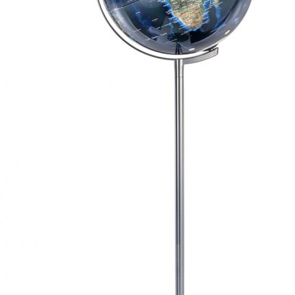 Globus TROIKA Sojus City Light, śr. 43cm, oświetlenie, metalowa podstawa, niebiesko-zielony