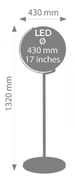 Globus TROIKA Sojus City Light, śr. 43cm, oświetlenie, metalowa podstawa, niebiesko-zielony - obrazek 3