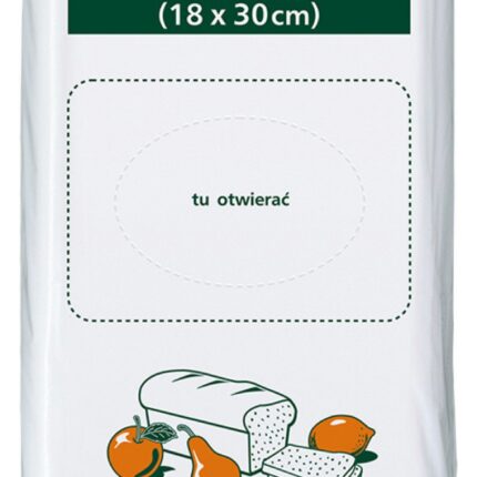Torebki spożywcze SARANTIS, HDPE, 10x4x30cm, 1000 szt., transparentne