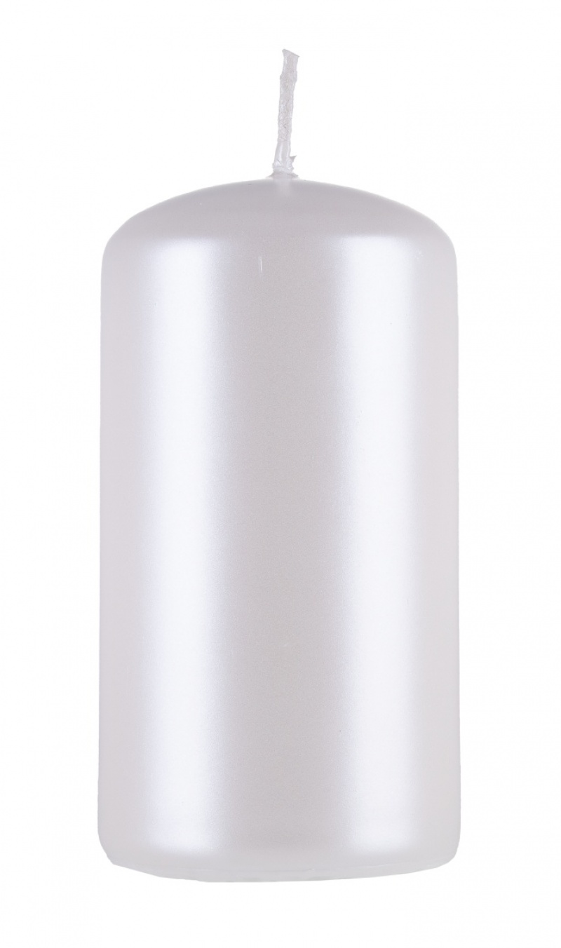 384860-400419-swieca_slupek_donau_home_standard_lakier_60x-800w-1 Świeca słupek DONAU HOME Standard Lakier, 60x115mm, biały perła - obrazek 1