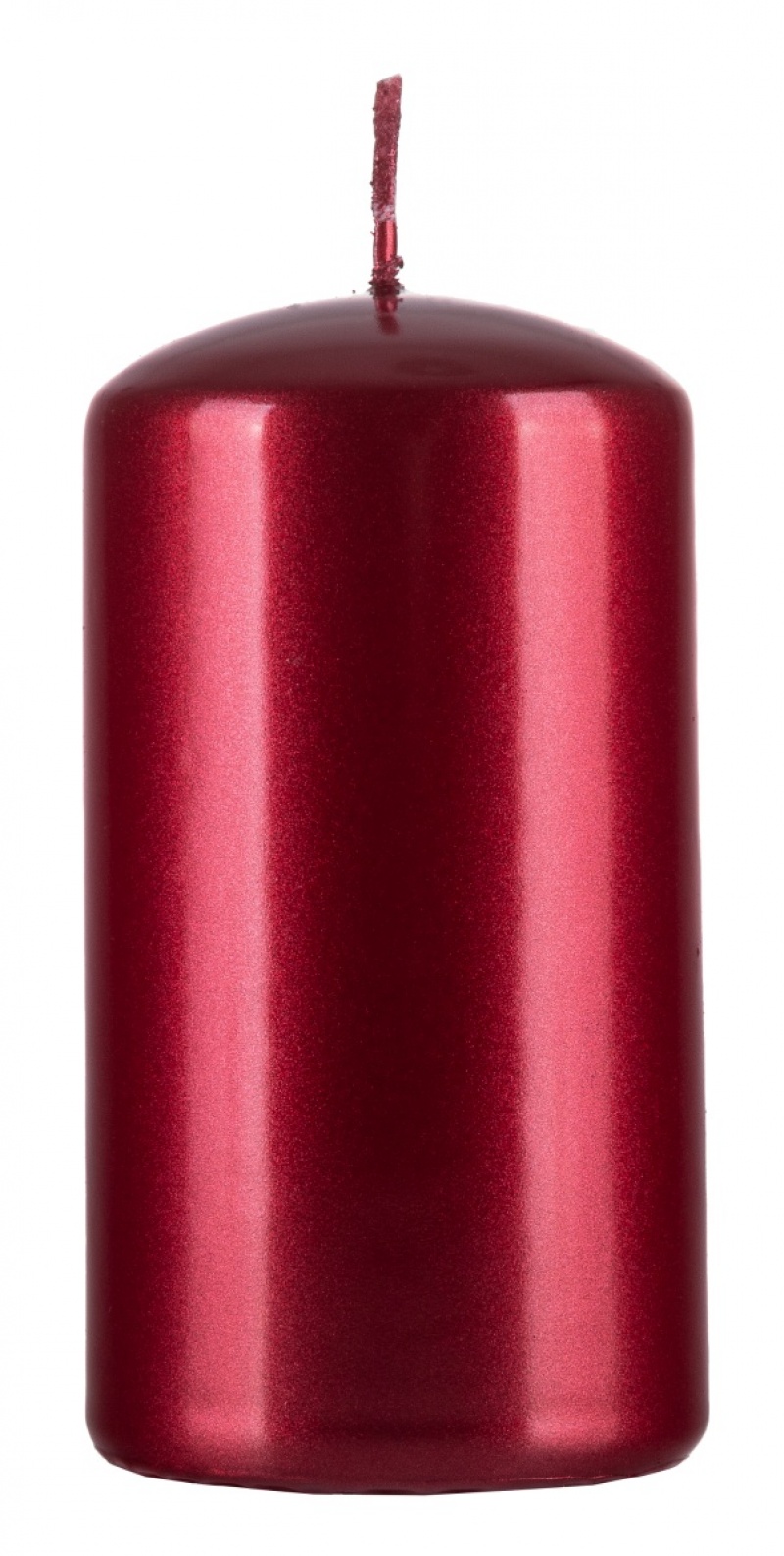 384868-400423-swieca_slupek_donau_home_standard_lakier_60x-800w-1 Świeca słupek DONAU HOME Standard Lakier, 60x115mm, czerwony metaliczny połysk - obrazek 1
