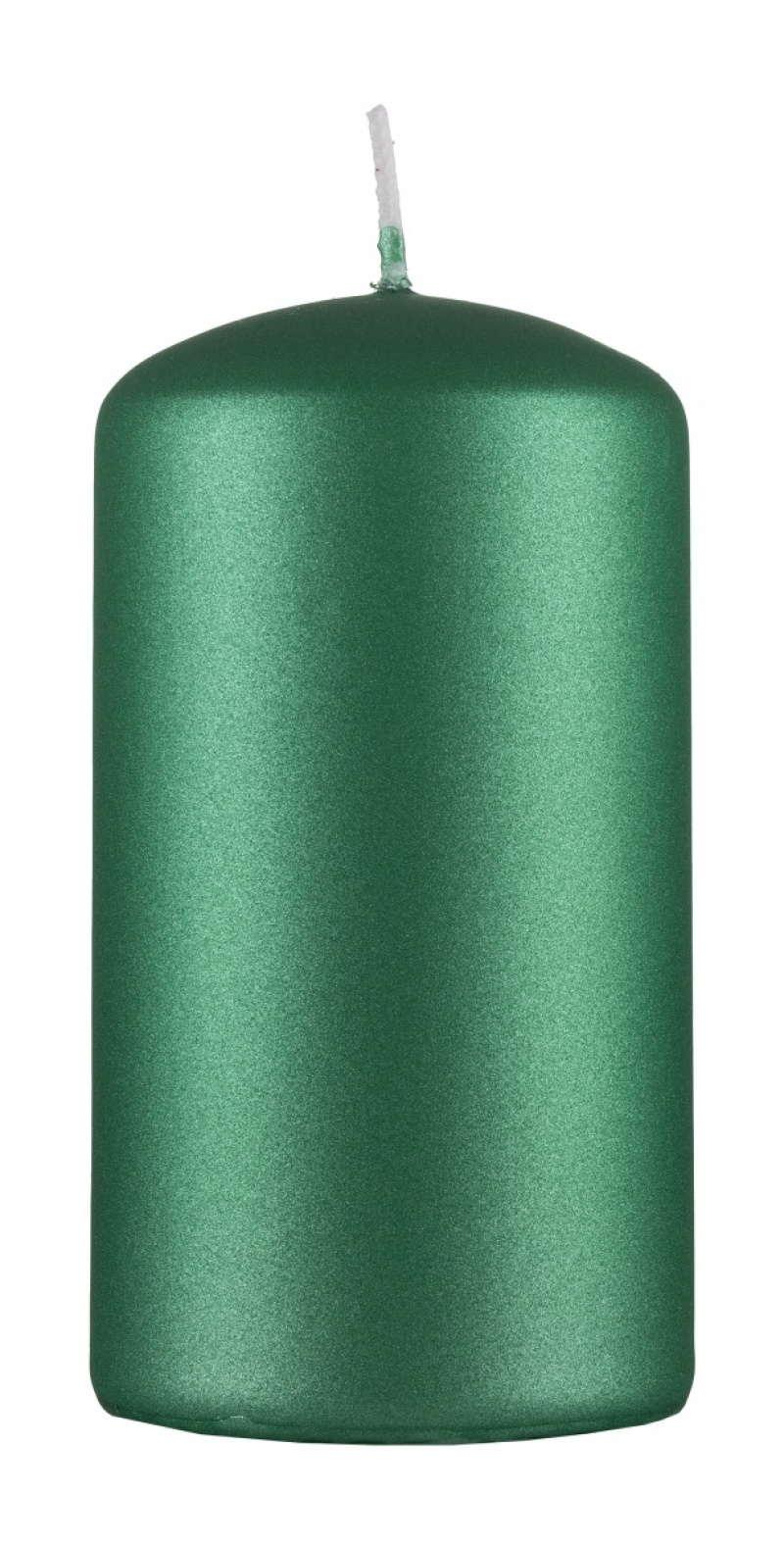 384878-400428-swieca_slupek_donau_home_standard_lakier_60x-800w-1 Świeca słupek DONAU HOME Standard Lakier, 60x115mm, zielony metaliczny mat - obrazek 1