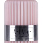 Świeca słupek ryflowana DONAU HOME Alva, 60x90mm, brudny róż