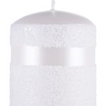 Świeca słupek DONAU HOME Milo, 70x90mm, biały perła