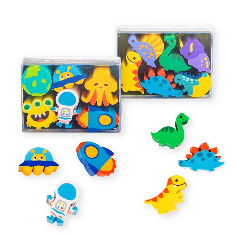 385392-400728-gumki_do_scierania_trendhaus_er_dino_i_kosmo-800w Gumki do ścierania TRENDHAUS ER, dino i kosmos, zestaw 6 szt., mix kolorów (opakowanie 12 szt.) - obrazek 1