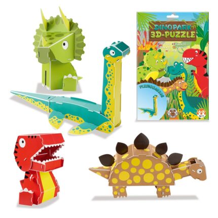 3D puzzle TRENDHAUS Animals, park dinozaurów, mix kolorów (opakowanie 12 szt.)