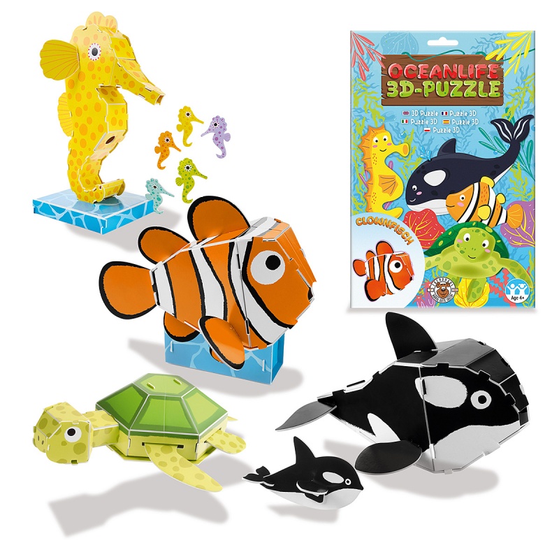386571-401381-3d_puzzle_trendhaus_animals_zycie_w_oceanie_-800w 3D puzzle TRENDHAUS Animals, życie w oceanie, mix kolorów (opakowanie 12 szt.) - obrazek 1