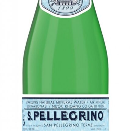 Woda S.PELLEGRINO, delikatny gaz, butelka szklana, 0,75l (opakowanie 15 szt.)
