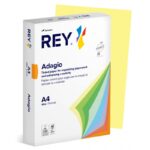 Papier ksero REY ADAGIO, A4, 160gsm, 49 żółty kanarkowy pastel *RYADA160X471 R100, 250 ark. (pakiet 5 opakowań)