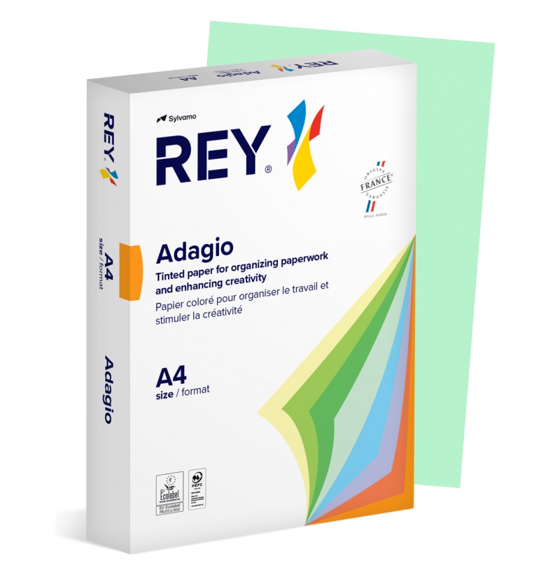 387175-401768-papier_ksero_rey_adagio_a4_160gsm_09_zielony-800w Papier ksero REY ADAGIO, A4, 160gsm, 09 zielony pastel *RYADA160X478 R100, 250 ark. (pakiet 5 opakowań) - obrazek 1