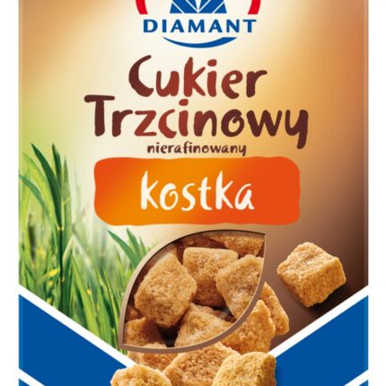 Cukier trzcinowy DIAMANT, w kostkach, 500g