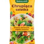 Chrupiąca sałatka BAKALLAND, mix prażonych ziaren z żurawiną, 50g