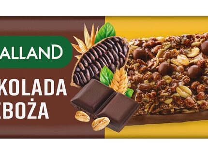 Baton zbożowy BAKALLAND, czekolada i zboża, 40g (opakowanie 25 szt.)