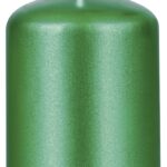 Świeca słupek DONAU HOME Adwent Lakier, 50x80mm, 4 szt., zielony połysk