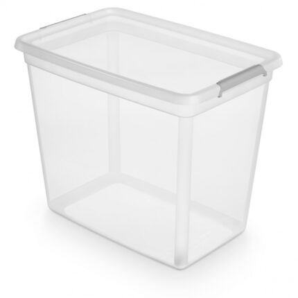 Pojemnik BaseStore Box MOXOM, z klipsami, 585x395x480 mm, 80l, transparentny