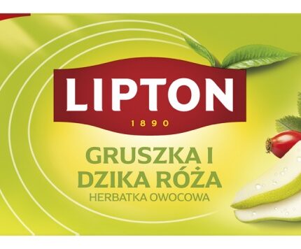 Herbata LIPTON owocowa, gruszka i dzika róża, 20 torebek