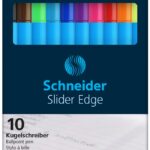 Zestaw długopisów w etui SCHNEIDER Slider Edge, XB, 10 szt., miks kolorów