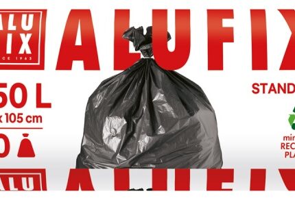 Worki na śmieci ALUFIX, LDPE, 150l, 10 szt., czarne