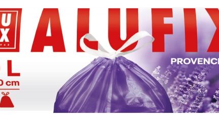 Worki na śmieci ALUFIX, lawendowe, HDPE, 60l, 10 szt., fioletowe